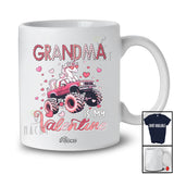 Personalized Custom Name Grandma Is My Valentine; Adorable Unicorn On Monster Truck Family T-Shirt