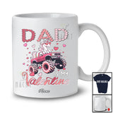 Personalized Custom Name Dad Is My Valentine; Adorable Unicorn On Monster Truck Family T-Shirt