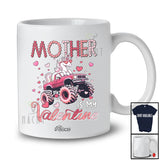 Personalized Custom Name Mother Is My Valentine; Adorable Unicorn On Monster Truck Family T-Shirt