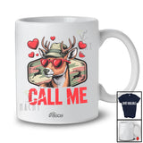 Personalized Custom Name Call Me; Humorous Valentine Deer Heart Sunglasses; Hunting Hunter T-Shirt