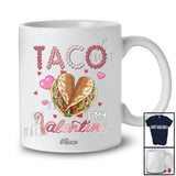 Personalized Custom Name Taco Is My Valentine; Humorous Valentine's Day Groovy Food Lover T-Shirt