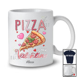 Personalized Custom Name Pizza Is My Valentine; Humorous Valentine's Day Groovy Food Lover T-Shirt