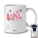 Personalized Custom Name LOVE; Adorable Valentine's Day Hearts Flowers Couple Gnomes Lover T-Shirt