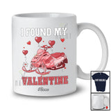 Personalized Custom Name I Found My Valentine; Joyful Snowmobiling Lover Hearts T-Shirt
