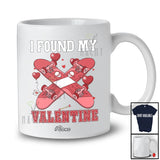 Personalized Custom Name I Found My Valentine; Joyful Skateboarding Lover Hearts T-Shirt