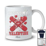 Personalized Custom Name I Found My Valentine; Joyful Snowboarding Lover Hearts T-Shirt
