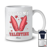 Personalized Custom Name I Found My Valentine; Joyful Surfing Surfer Lover Hearts T-Shirt