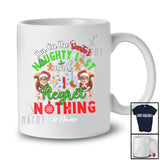 Personalized Custom Name On The Santa's Naughty List; Joyful Christmas Couple Squirrel Family T-Shirt