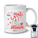 Personalized Custom Name You Make My Heart Go Neigh; Lovely Valentine Hearts Horse Farmer T-Shirt