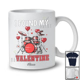 Personalized Custom Name I Found My Valentine; Joyful Drum Musical Instruments Player Hearts T-Shirt