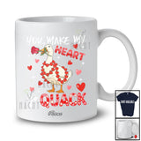 Personalized Custom Name You Make My Heart Go Quack; Lovely Valentine Hearts Duck Farmer T-Shirt