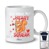 Personalized Custom Name You Make My Heart Go Squeak; Lovely Valentine Hearts Squirrel Animal T-Shirt