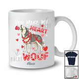 Personalized Custom Name You Make My Heart Go Woof; Lovely Valentine Hearts Dog Animal T-Shirt