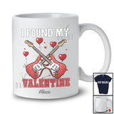 Personalized Custom Name I Found My Valentine; Joyful Guitar Musical Instruments Player Hearts T-Shirt