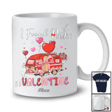 Personalized Custom Name I Found My Valentine; Joyful Camping Lover Groovy Hearts T-Shirt