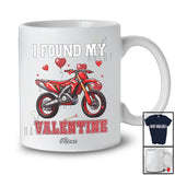 Personalized Custom Name I Found My Valentine; Joyful Dirt Bike Riding Lover Hearts T-Shirt