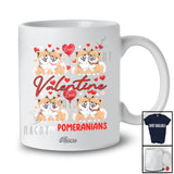 Personalized Custom Name Valentine With My Pomeranians; Adorable Hearts Couple Animal Owner T-Shirt
