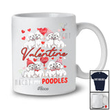 Personalized Custom Name Valentine With My Poodles; Adorable Hearts Couple Poodles Owner T-Shirt