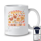 Personalized Custom Name Happy Thanksgiving; Adorable Fall Pizza; Family Friends Group T-Shirt
