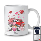 Personalized Custom Name Pink Shelties Pickup Truck; Lovely Valentine Hearts Couple Lover T-Shirt