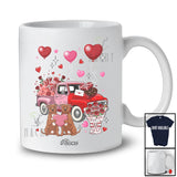Personalized Custom Name Pink Pit Bull Pickup Truck; Lovely Valentine Hearts Couple Lover T-Shirt