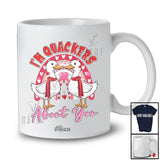 Personalized Custom Name Quackers You; Humorous Valentine Hearts Couple Duck Farmer Rainbow T-Shirt