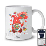Personalized Custom Name Accept Understand Love; Lovely Valentine Autism Hearts Gnome T-Shirt