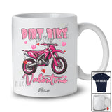 Personalized Custom Name Dirt Bike Is My Valentine; Humorous Pink Dirt Bike Riding Biker Lover T-Shirt