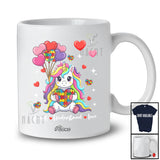 Personalized Custom Name Accept Understand Love; Lovely Valentine Autism Hearts Unicorn T-Shirt