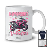 Personalized Custom Name Motorbike Is My Valentine; Humorous Pink Motorbike Riding Biker Lover T-Shirt