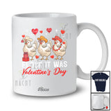 Personalized Custom Name Flock It Was Valentine's Day; Adorable Three Chicken Hearts Bird Lover T-Shirt