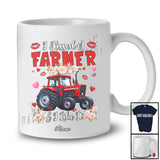 Personalized Custom Name I Kissed A Farmer; Proud Valentine Flowers Farmer Couple Lover T-Shirt