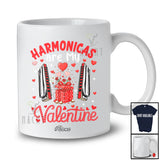 Personalized Custom Name Harmonicas Are My Valentine; Amusing Hearts Musical Instruments Player T-Shirt
