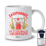 Personalized Custom Name Saxophones Are My Valentine; Amusing Hearts Musical Instruments Player T-Shirt