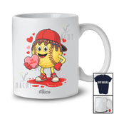 Personalized Custom Name Softball Dripped Valentine; Humorous Hearts Sport Player Team T-Shirt