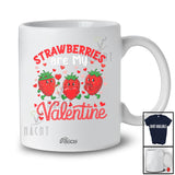 Personalized Custom Name Strawberries Are My Valentine; Amusing Hearts Strawberry Vegan Family T-Shirt