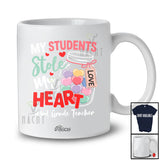Personalized Custom Name My Student Stole My Heart; Awesome Valentine Hearts 3rd Grade Teacher T-Shirt