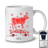 Personalized Custom Name Happy Valentine's Day; Lovely Cow Heart Shape; Girls Women Farmer T-Shirt
