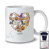 Personalized Halloween Theme Heart Shape; Lovely Custom Name Horse Boo Collection; Family T-Shirt