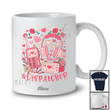 Personalized Custom Name Dispatcher; Awesome Valentine Hearts Pink Dispatcher; Proud Jobs T-Shirt