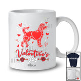 Personalized Custom Name Happy Valentine's Day; Lovely Hearts Maltipoos Shape Flower T-Shirt