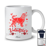 Personalized Custom Name Happy Valentine's Day; Lovely Hearts Maltese Shape Flower T-Shirt