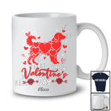 Personalized Custom Name Happy Valentine's Day; Lovely Hearts Landseers Shape Flower T-Shirt