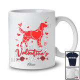 Personalized Custom Name Happy Valentine's Day; Lovely Hearts Irish Setter Shape Flower T-Shirt