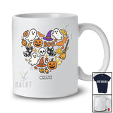 Personalized Halloween Theme Heart Shape; Lovely Custom Name Pig Boo Collection; Family T-Shirt