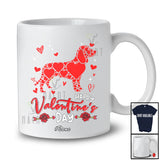 Personalized Custom Name Happy Valentine's Day; Lovely Hearts Beagle Shape Flower T-Shirt