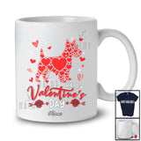 Personalized Custom Name Happy Valentine's Day; Lovely Hearts Norwich Terrier Shape Flower T-Shirt