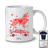 Personalized Custom Name Happy Valentine's Day; Lovely Hearts Shelties Shape Flower T-Shirt