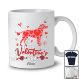 Personalized Custom Name Happy Valentine's Day; Lovely Hearts Entlebucher Mountain Shape T-Shirt