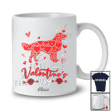 Personalized Custom Name Happy Valentine's Day; Lovely Hearts Golden Retriever Shape Flower T-Shirt